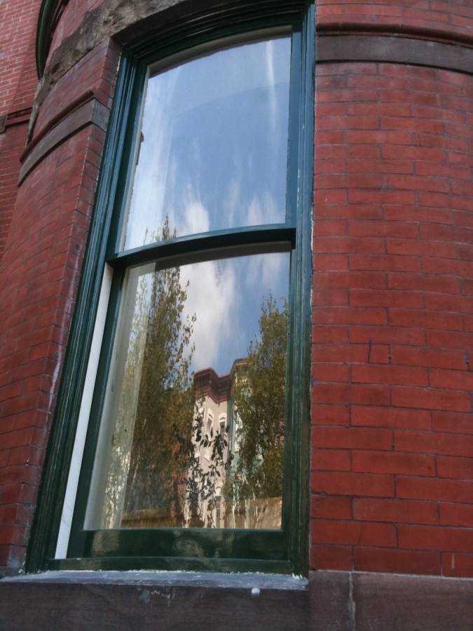 Brick Townhouse, Curved Glass